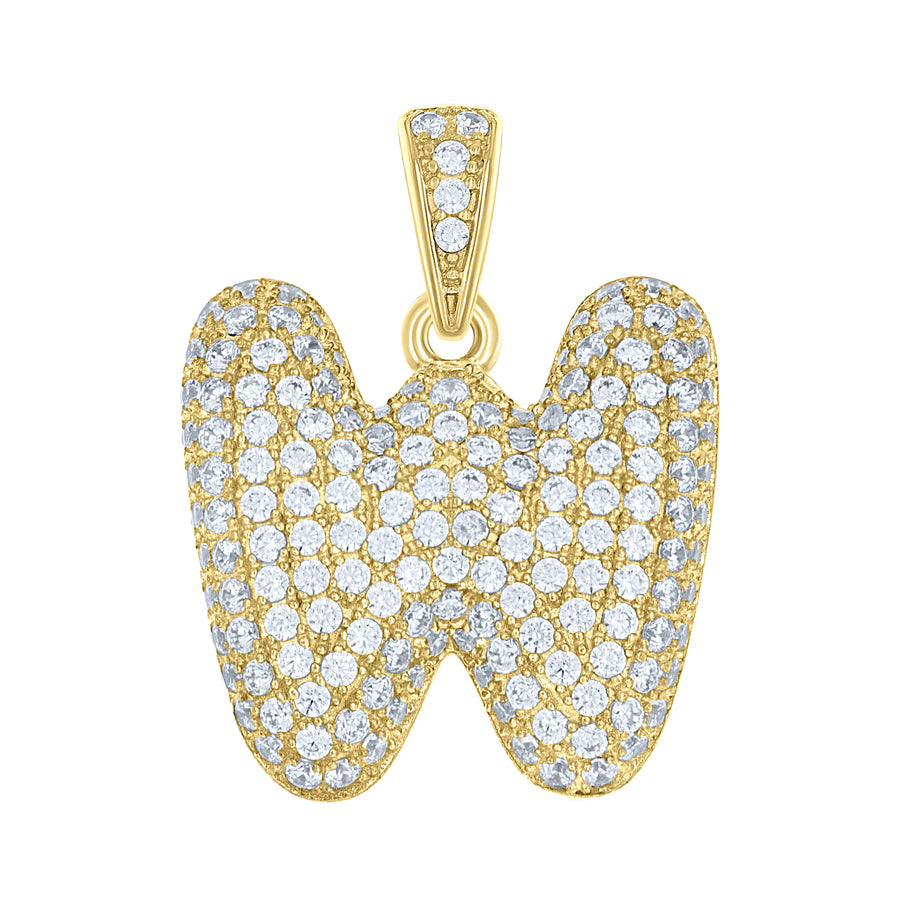 10Kt-Gold Pendant "W" Initial