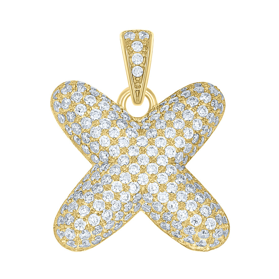 10Kt-Gold Pendant "X" Initial