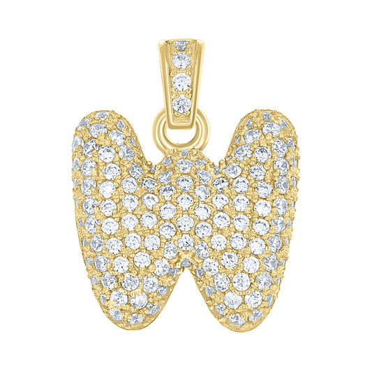 10Kt Gold Initial Letter Pendant "W"