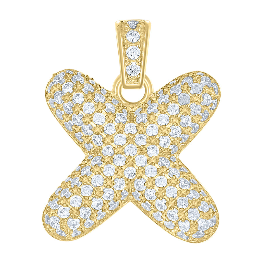 10Kt-Gold Pendant "X" Initial