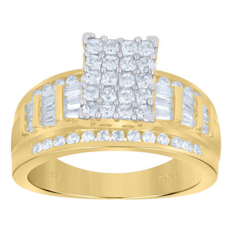 925-Cz Cinderella Ring