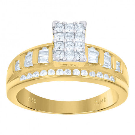 925-Cz Cinderella Ring