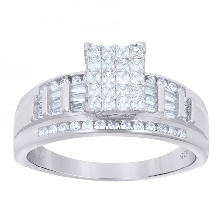 925-Cz Cinderella Ring