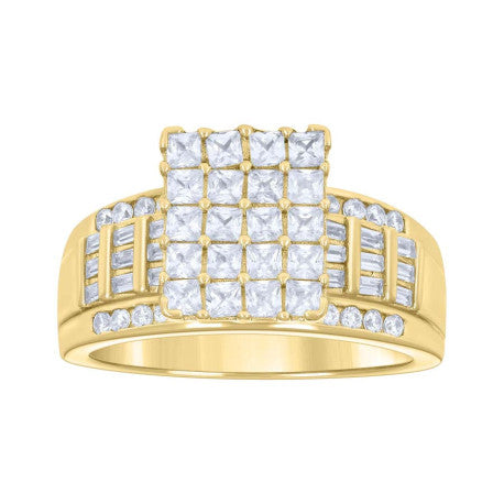 925 Sterling Silver Cinderella Cz Ring S6-S11