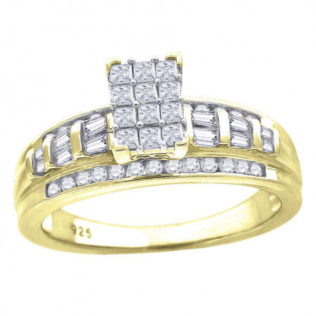 925-Cz Cinderella Ring