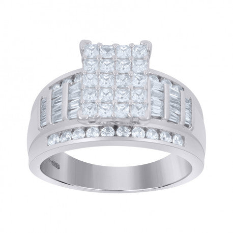 925-Cz Cinderella Ring