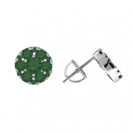 925 Cz Flower Earring