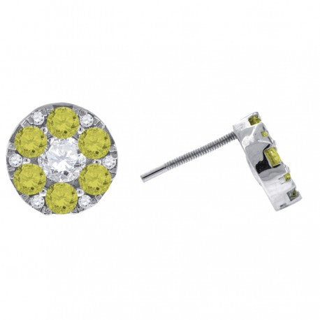 925 Cz Flower Earring
