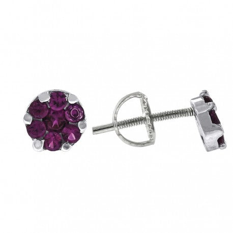 925 Cz Flower Earring