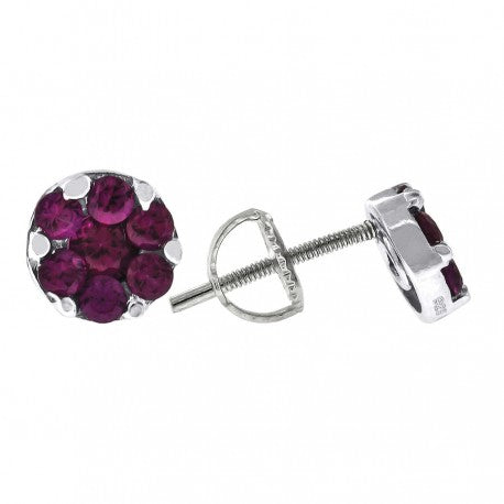 925 Cz Flower Earring