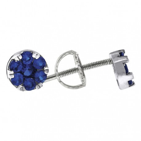 925 Cz Flower Earring