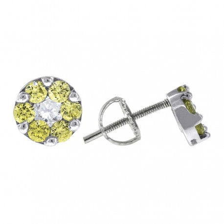 925 Cz Flower Earring