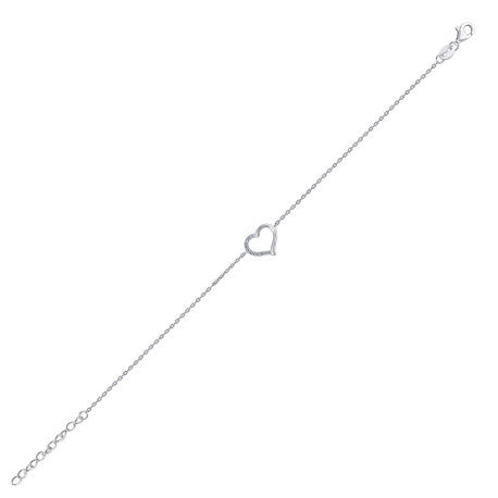 925-Cz Heart Bracelet