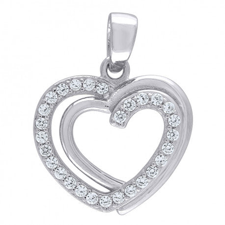 925-Cz Heart Pendant