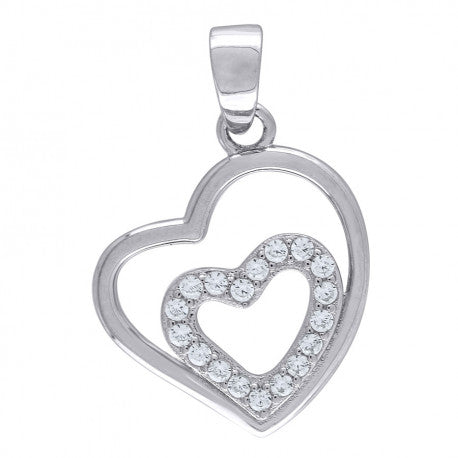 925-Cz Heart Pendant