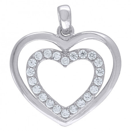 925-Cz Heart Pendant