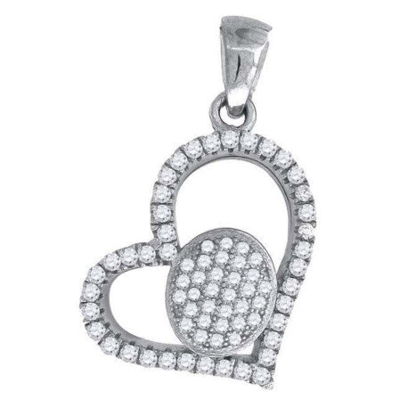 925-Cz Heart Pendant