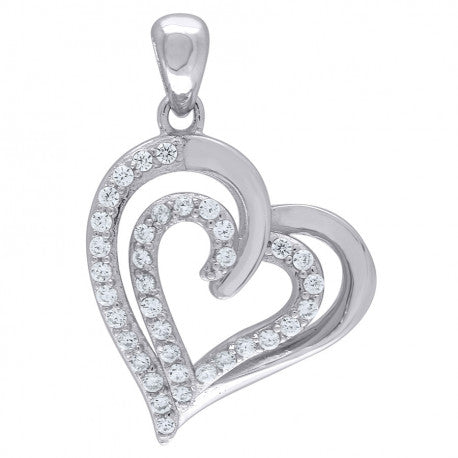 925-Cz Heart Pendant