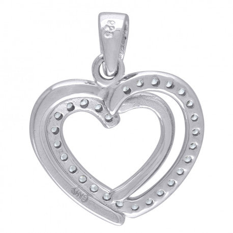 925-Cz Heart Pendant