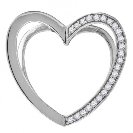 925 Cz Heart Pendant