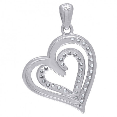 925-Cz Heart Pendant