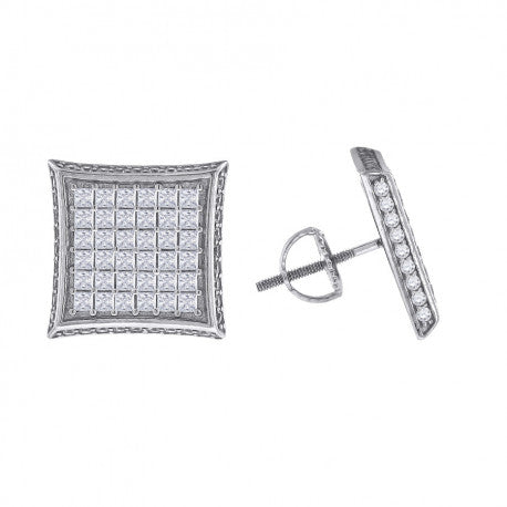 925-Cz Invisible Earring