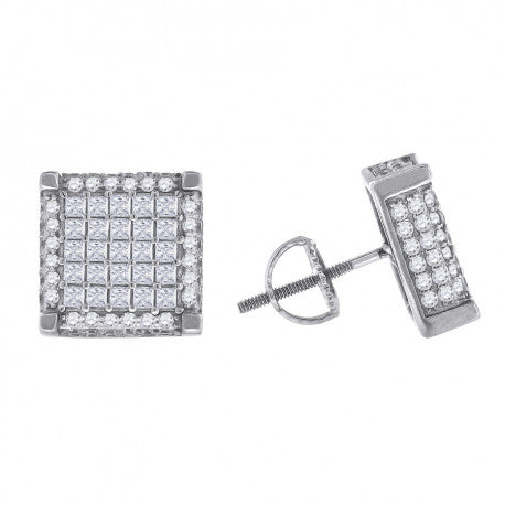 925-Cz Invisible Earring