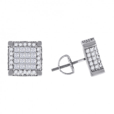 925-Cz Invisible Earring