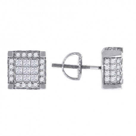 925-Cz Invisible Earring