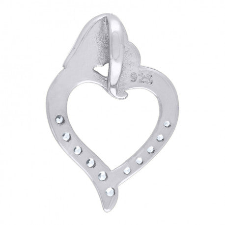 925-Cz Mom Heart Pendant