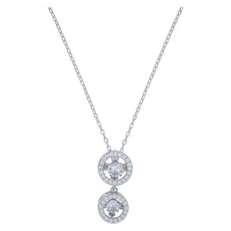 925 Sterling Silver Cz Necklace