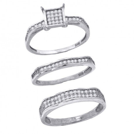 925-Cz Trio Ring