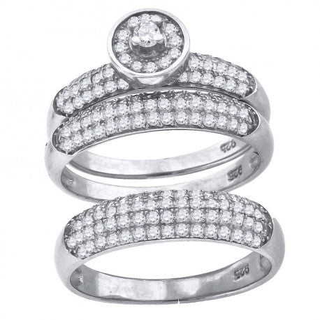 925-Cz Trio Ring
