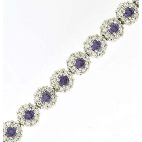 925-Flower Cz Bracelet