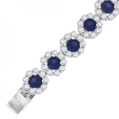925-Flower Cz Bracelet