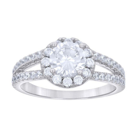925 Sterling Silver Cz Ring S5-S10