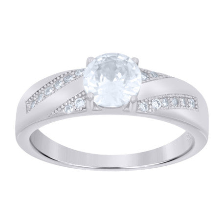 925 Micro-Pave Trio Ring