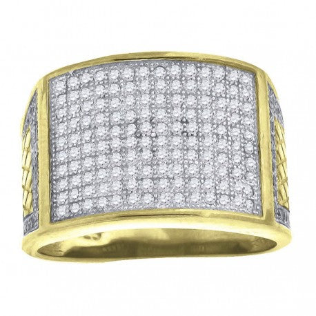 925-Rose-Pl Micro-Pave Ring
