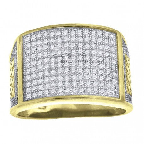 925-Rose-Pl Micro-Pave Ring
