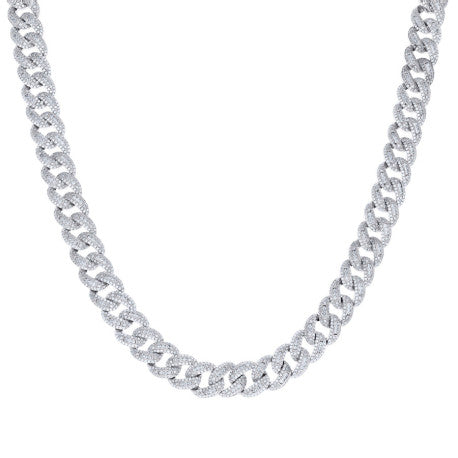 925 Silver 10mm Cz Miami Cuban Chain