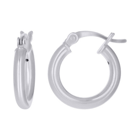 925-Silver 2.5mm Hoop Earrings