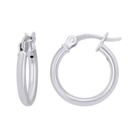 925-Silver 2mm Hoop Earrings