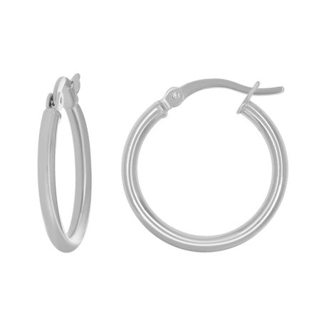 925-Silver 2mm Hoop Earrings