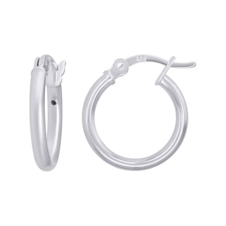925-Silver 2mm Hoop Earrings