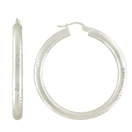 925-Silver 4mm-45/S Hoop Earrings