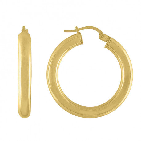 925-Silver 4mm Hoop Earrings