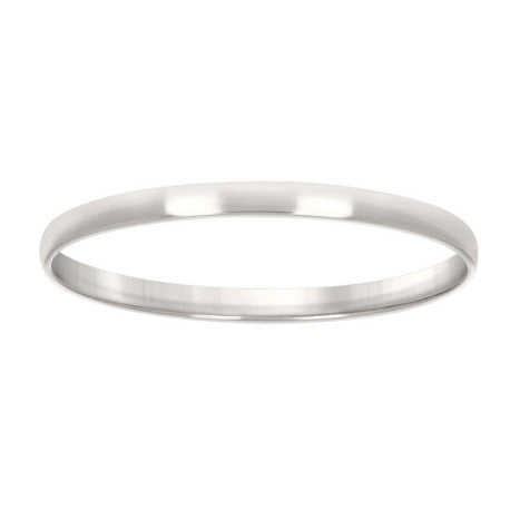 925 Sterling Silver Dome Comfort Band Silver 2mm S