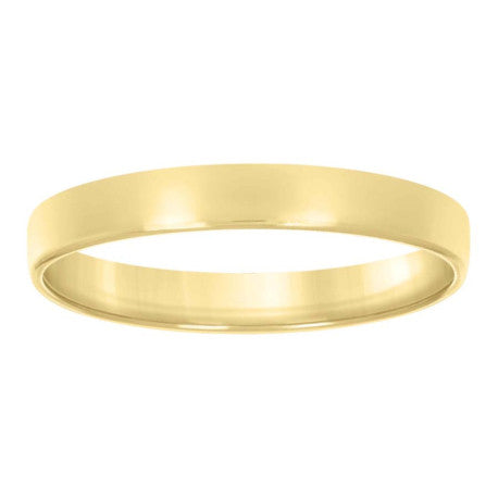 925 Sterling Silver Flat Comfort Band Yellow 4mm-S