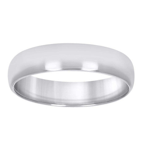 925 Silver Comfort Fit Band 6mm S5-S14 Rhodium Pla