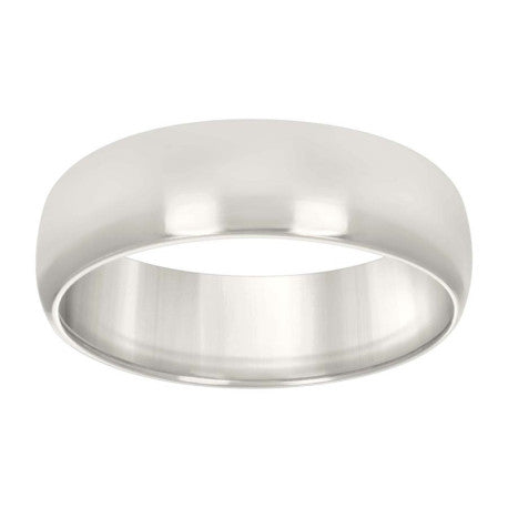 925 Silver Comfort Fit Band 8mm S5-S14 Silver Plat